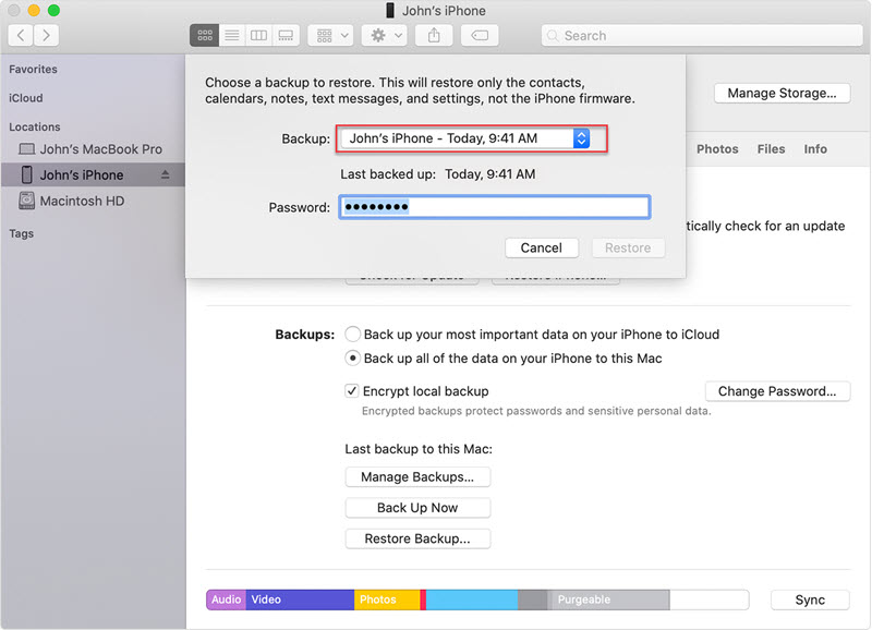restore itunes backup to unlock iphone without erasing data